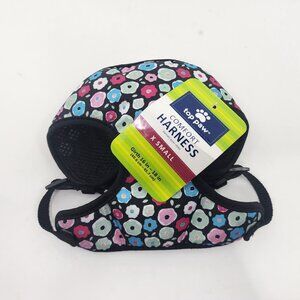 Top Paw Donut Comfort Dog Harness Black Pink Size X-Small (Girth 16 in - 18 in)